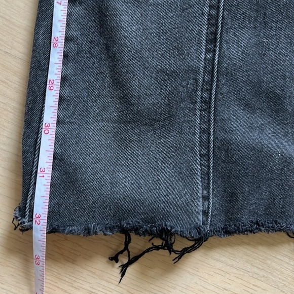 Cello Juniors Sz 3 Black Button Front High Waist Jeans Flare Rough Edge Bottoms - Picture 13 of 16